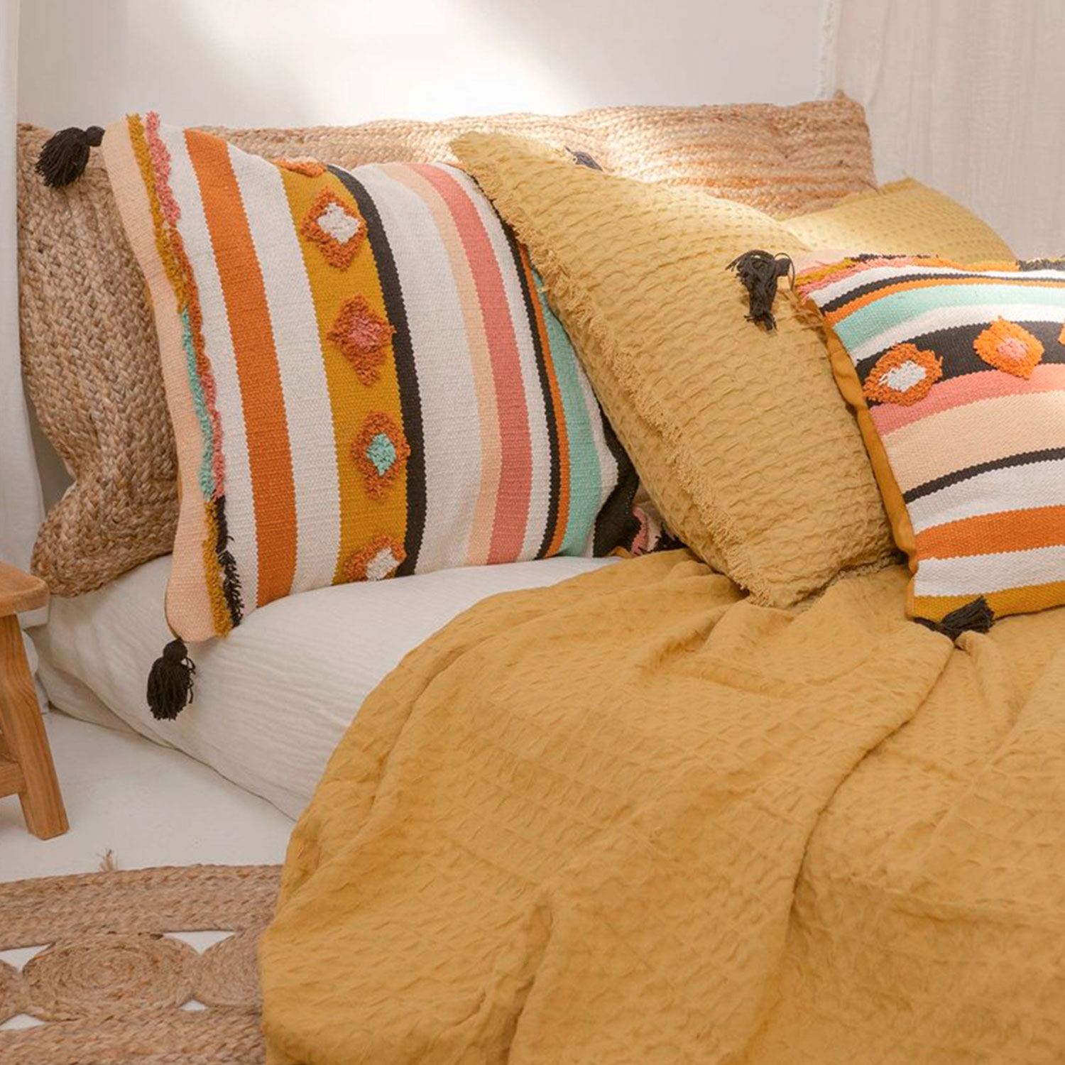 RESPALDO CALMA HOUSE CAMA ACOLCHADO URAL CAFÉ 60 X 90 CM - 2