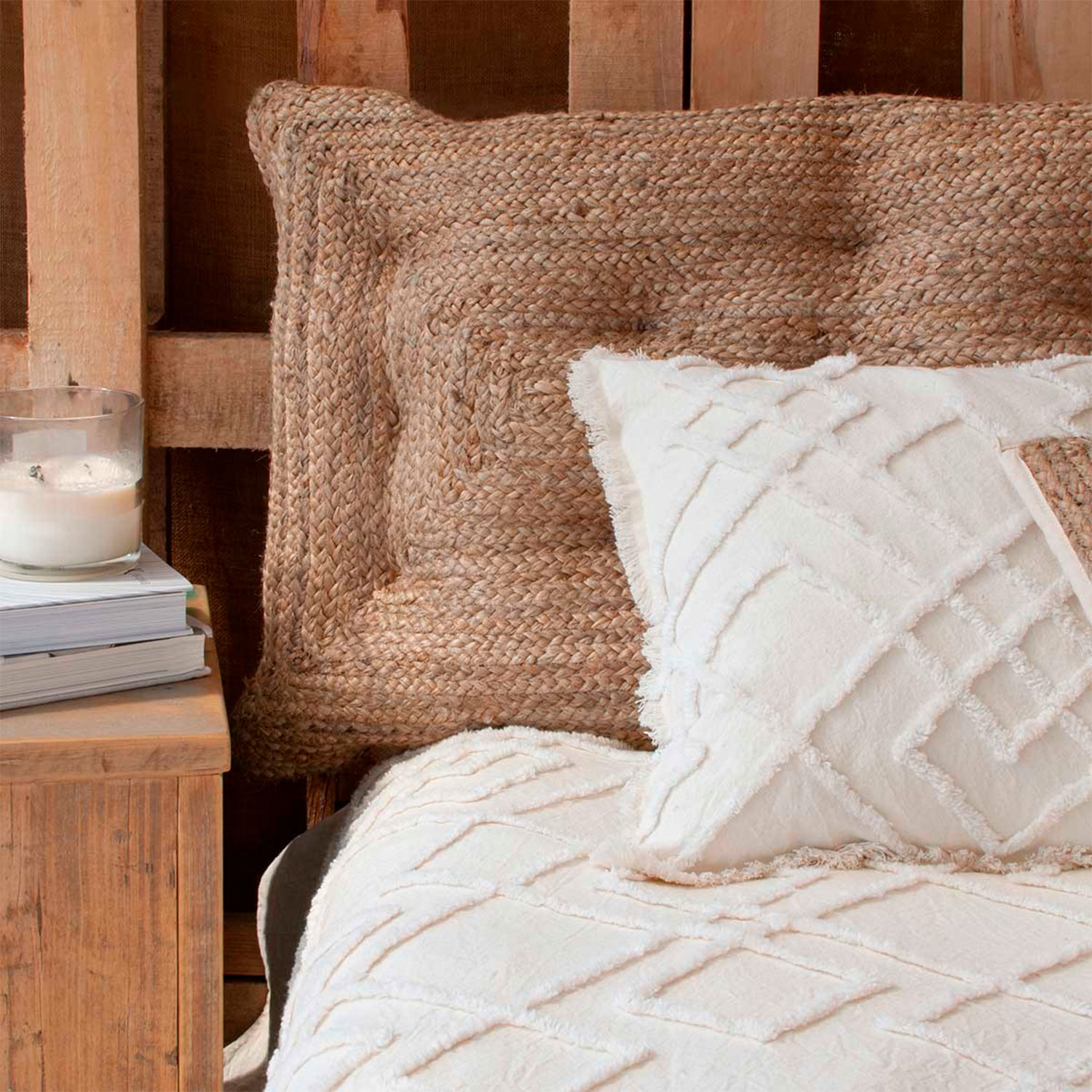 RESPALDO CALMA HOUSE CAMA ACOLCHADO URAL CAFÉ 60 X 150 CM - 2