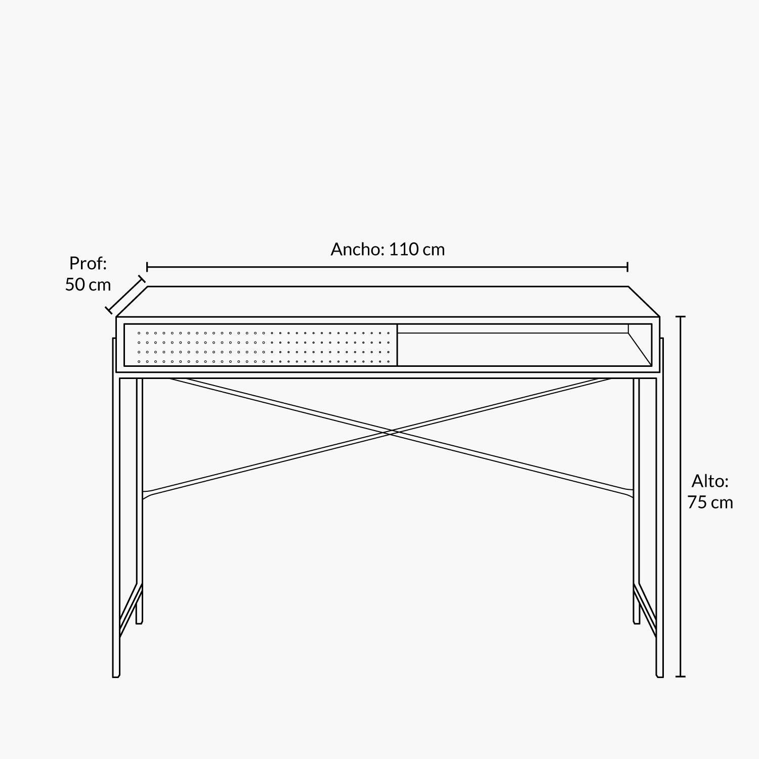 ESCRITORIO FORM DESIGN ANGUS ROBLE METAL - 5