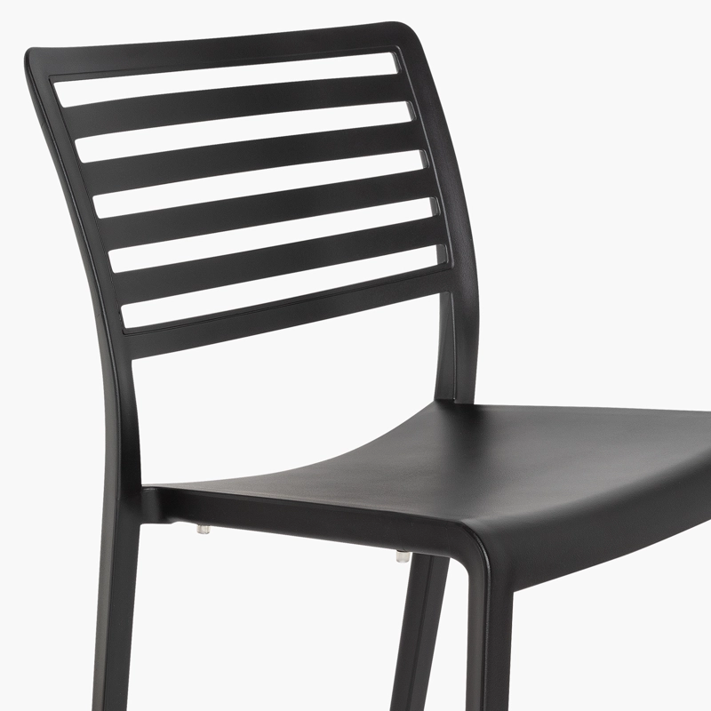 SILLA FORM DESIGN BARCELONA 1 CUERPO NEGRO PLÁSTICO TERRAZA - 3