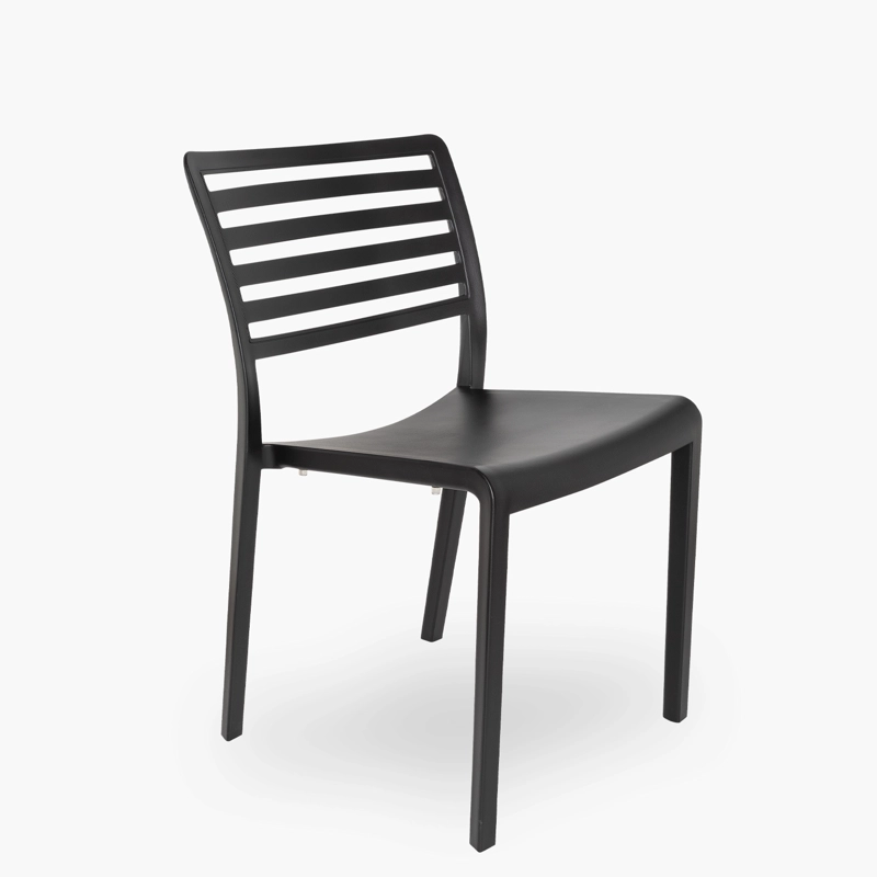 SILLA FORM DESIGN BARCELONA 1 CUERPO NEGRO PLÁSTICO TERRAZA - 4