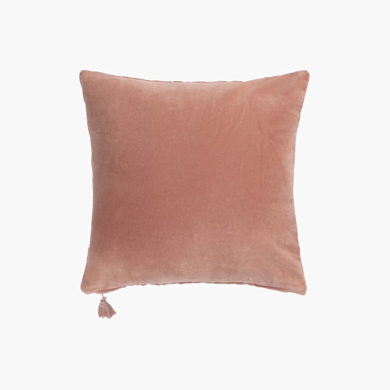 FUNDA COJIN VELUR 60X60 ROSA ENVEJECIDO CALMA HOUSE - 1