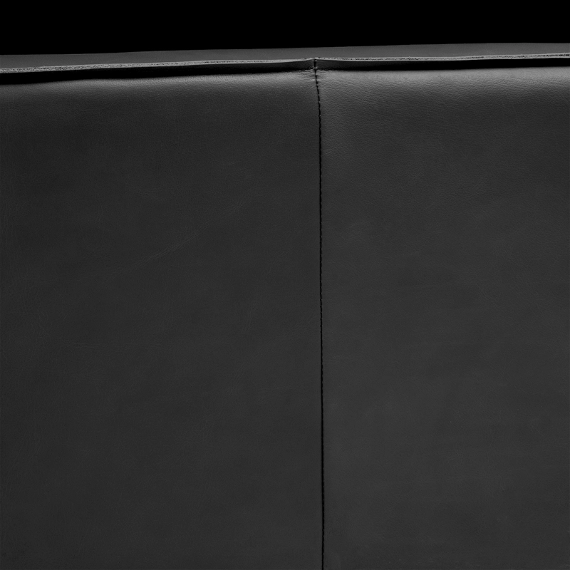 SOFA FORM DESIGN SINATRA 3 CUERPOS CUERO NEGRO - 6