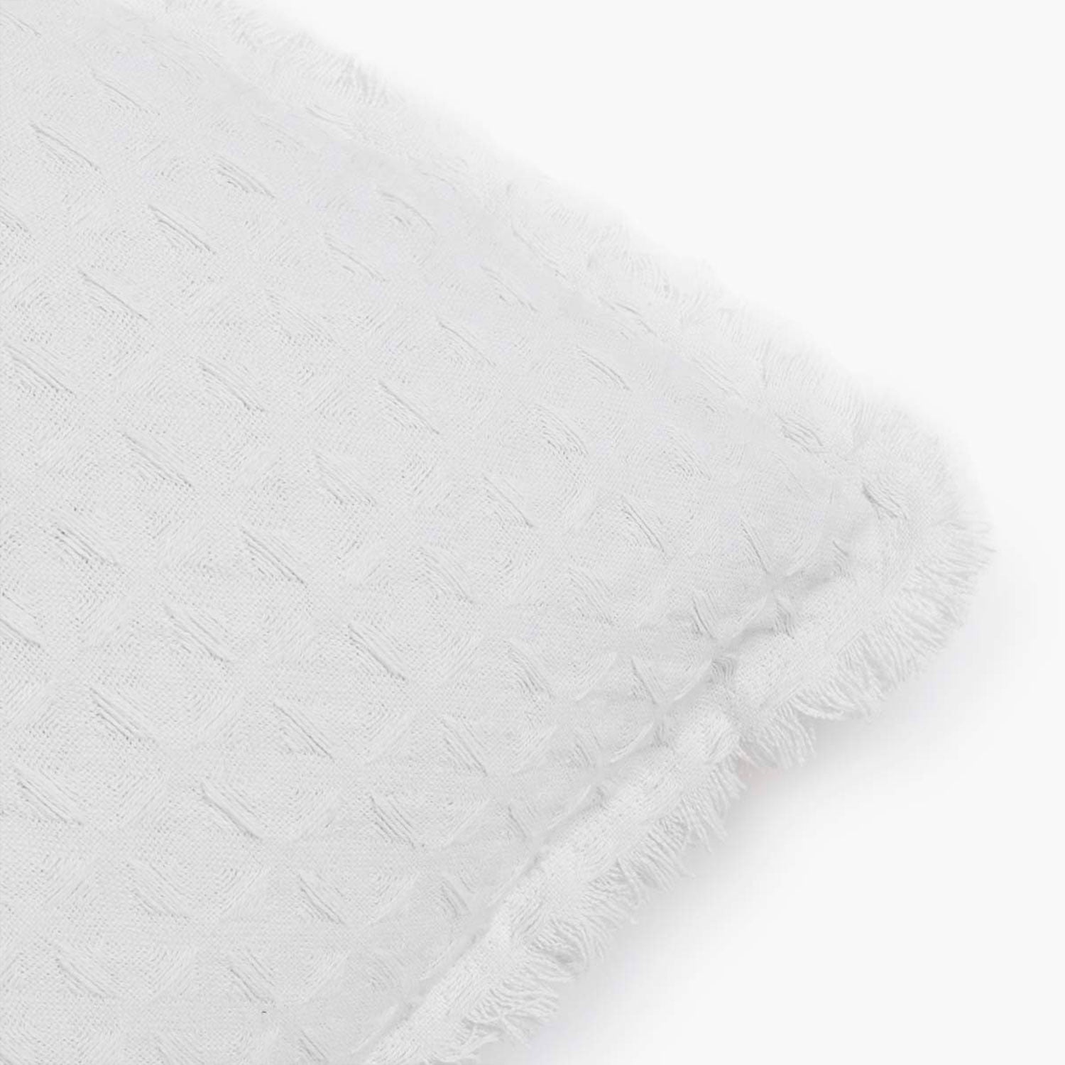 FUNDA COJÍN CALMA HOUSE ALGODÓN PANAL 60 X 60 CM BLANCO - 2