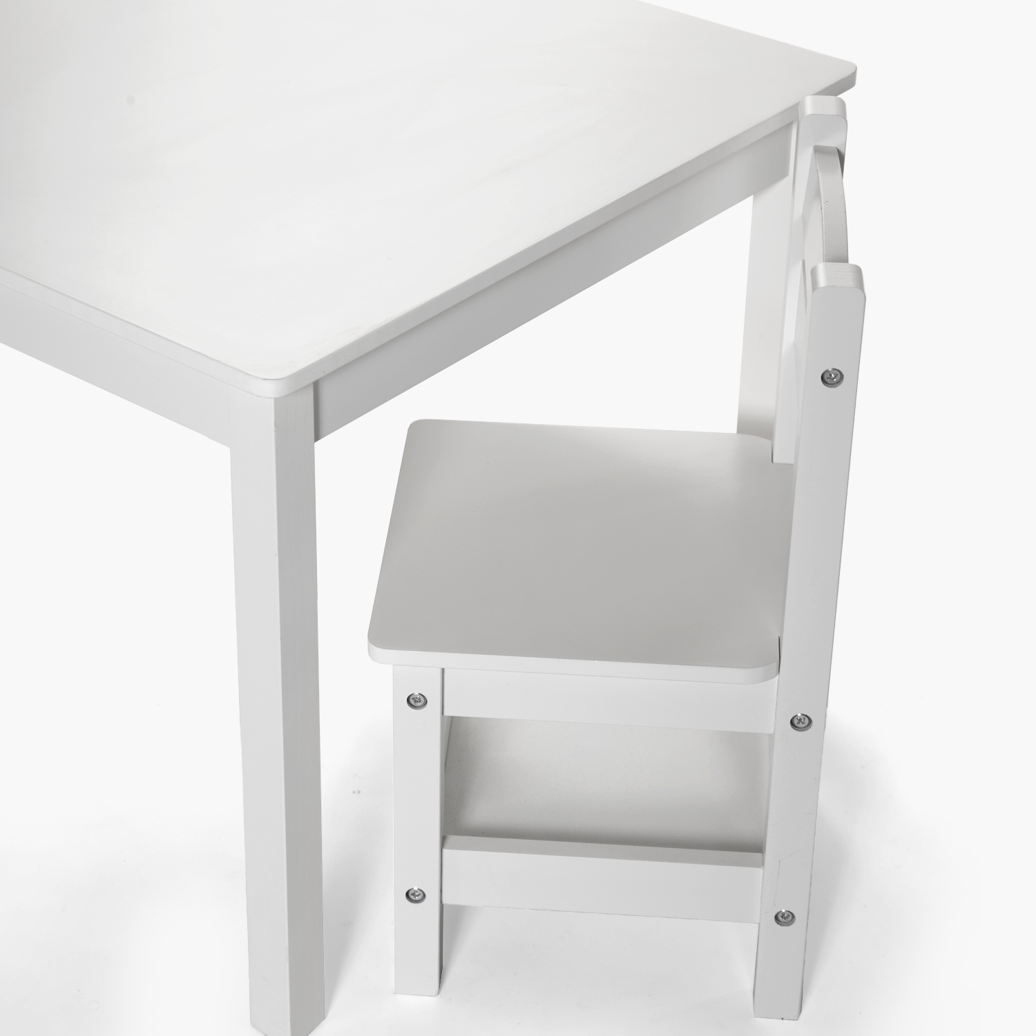 PACK INFANTIL FORM DESIGN 1 MESA 2 SILLAS OLIVIA BLANCO MADERA - 4