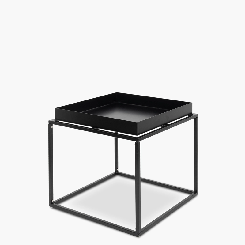 MESA LATERAL FORM DESIGN PIZZO NEGRO METAL - 2
