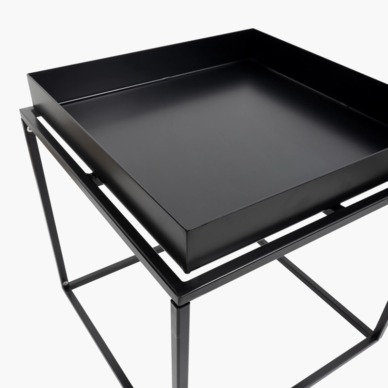 MESA LATERAL FORM DESIGN PIZZO NEGRO METAL - 3