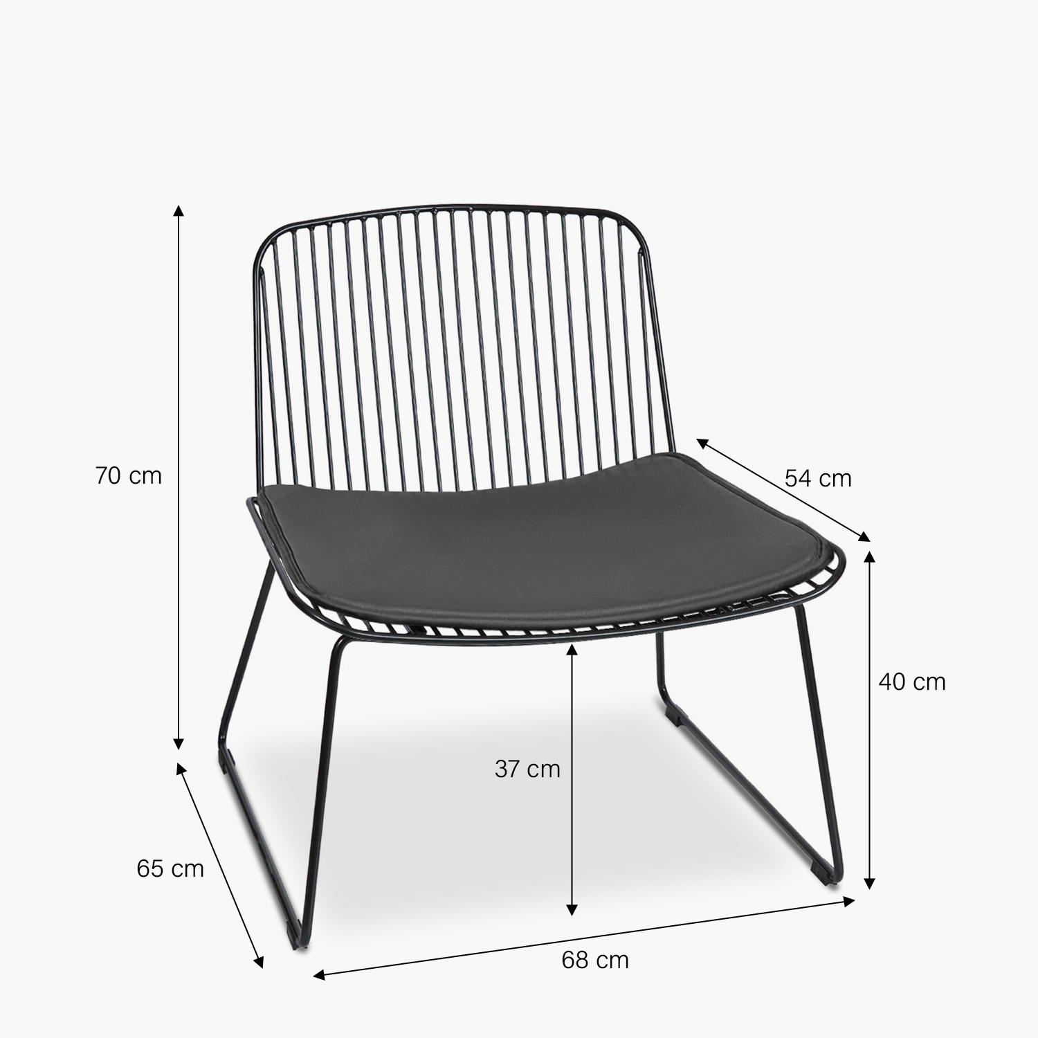 SILLA FORM DESIGN ISABELLA METALICA NEGRO W - 9