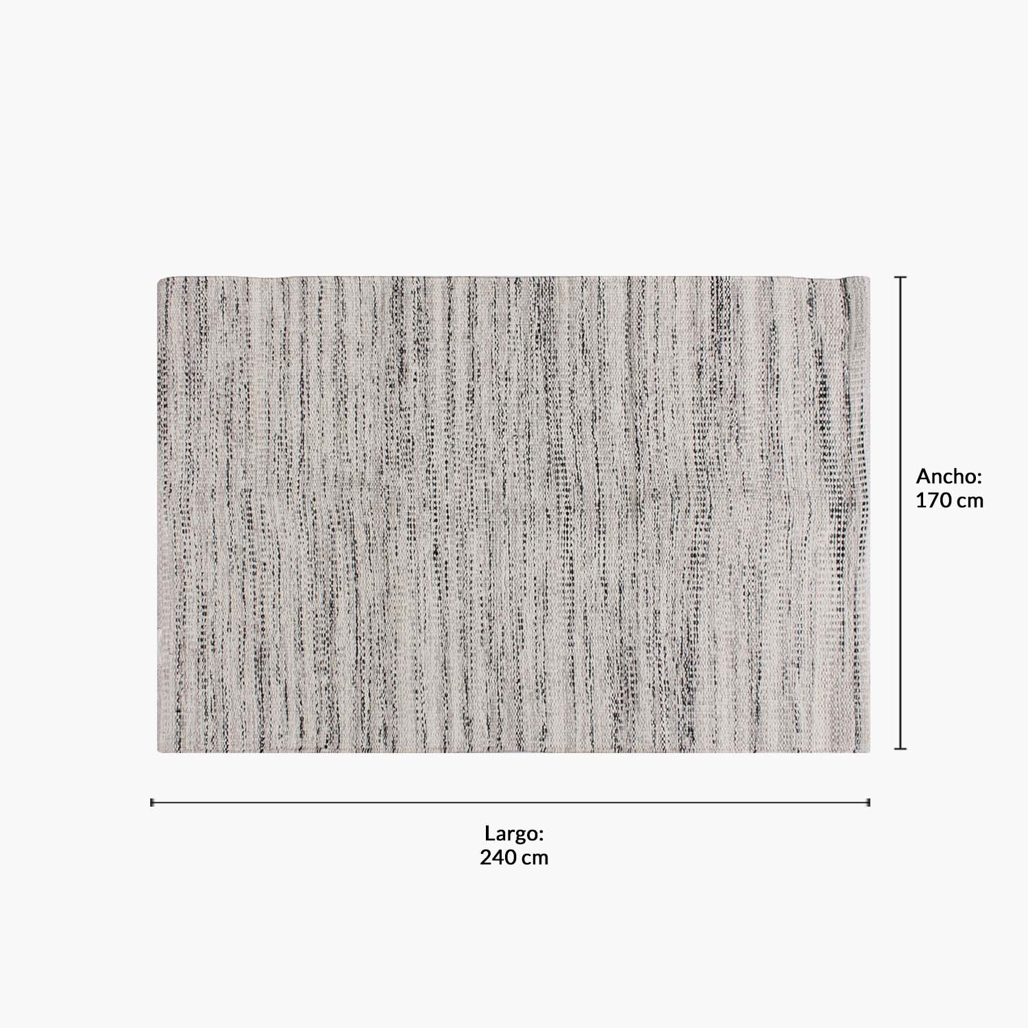 ALFOMBRA ALGODON SIWA 170X240 GRIS FORM - 5