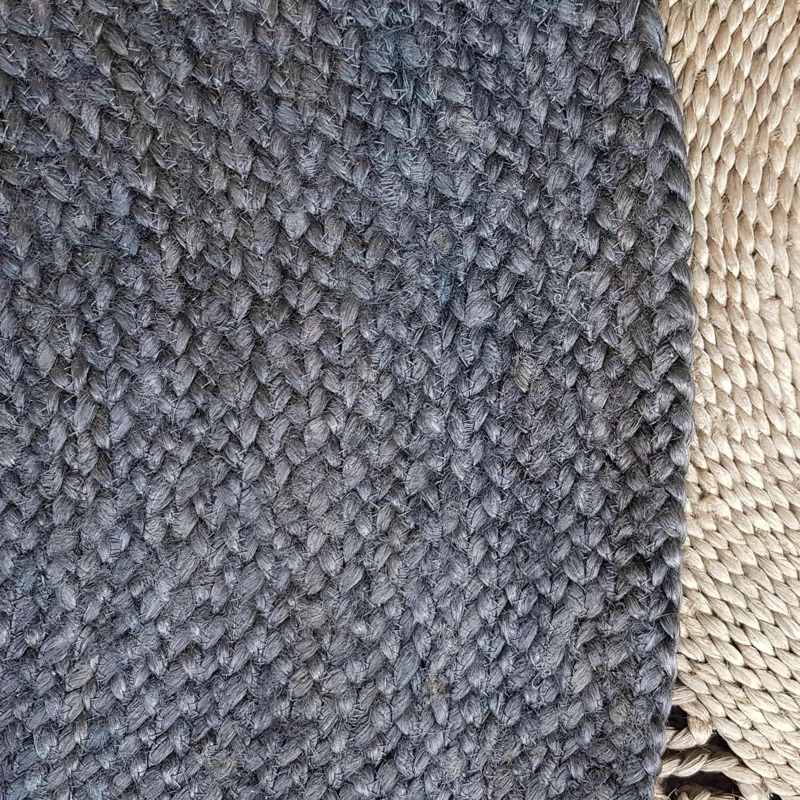 ALFOMBRA FORM DESIGN REDONDA YUTE GOBI GRIS NATURAL 120 X 120 CM - 3