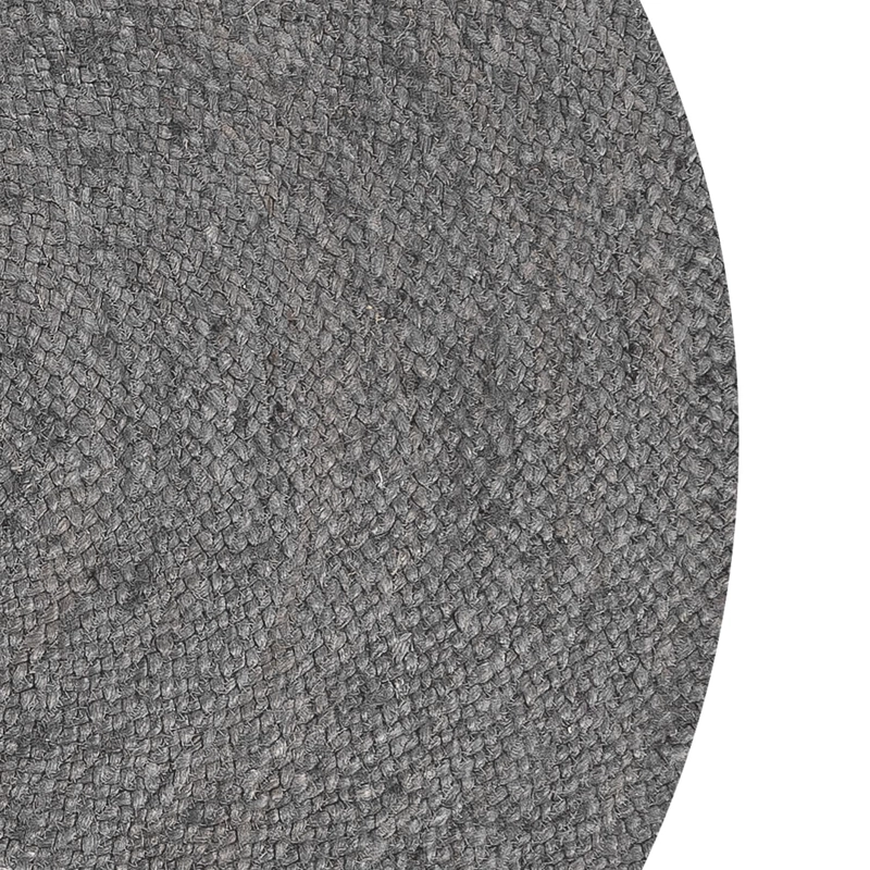 ALFOMBRA FORM DESIGN REDONDA YUTE GOBI GRIS NATURAL 120 X 120 CM - 5