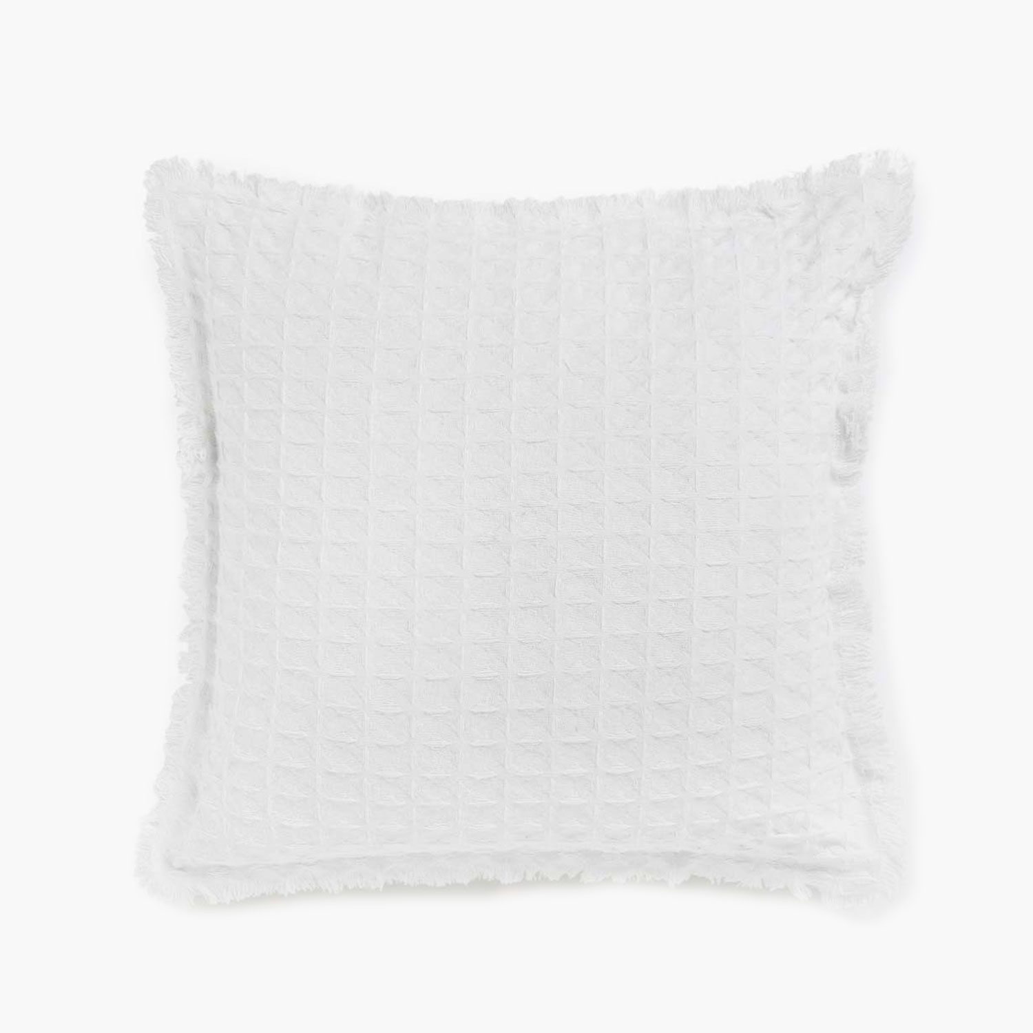 FUNDA COJÍN CALMA HOUSE ALGODÓN PANAL 45 X 45 CM BLANCO - 1