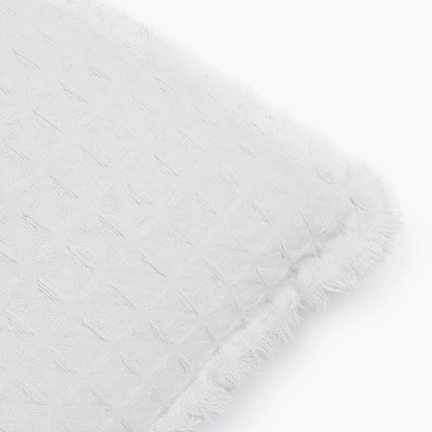 FUNDA COJÍN CALMA HOUSE ALGODÓN PANAL 45 X 45 CM BLANCO - 2