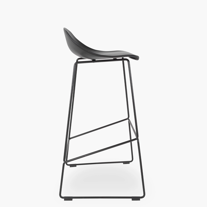 TABURETE FORM DESIGN KLEIN 1 CUERPO NEGRO PISO BAR - 4