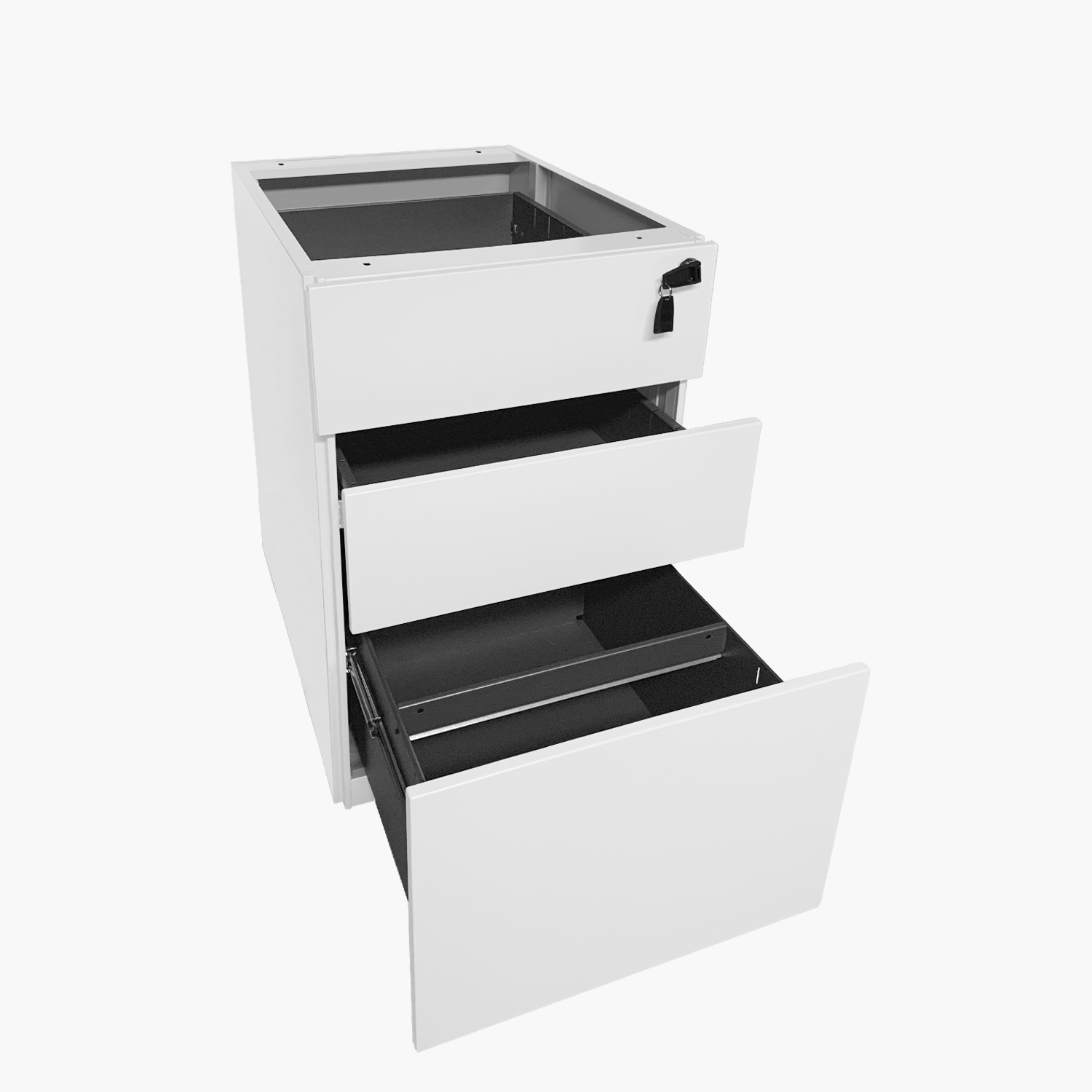 CAJONERA FORM OFFICE METAL BLANCO METÁLICA PEDESTAL - 7