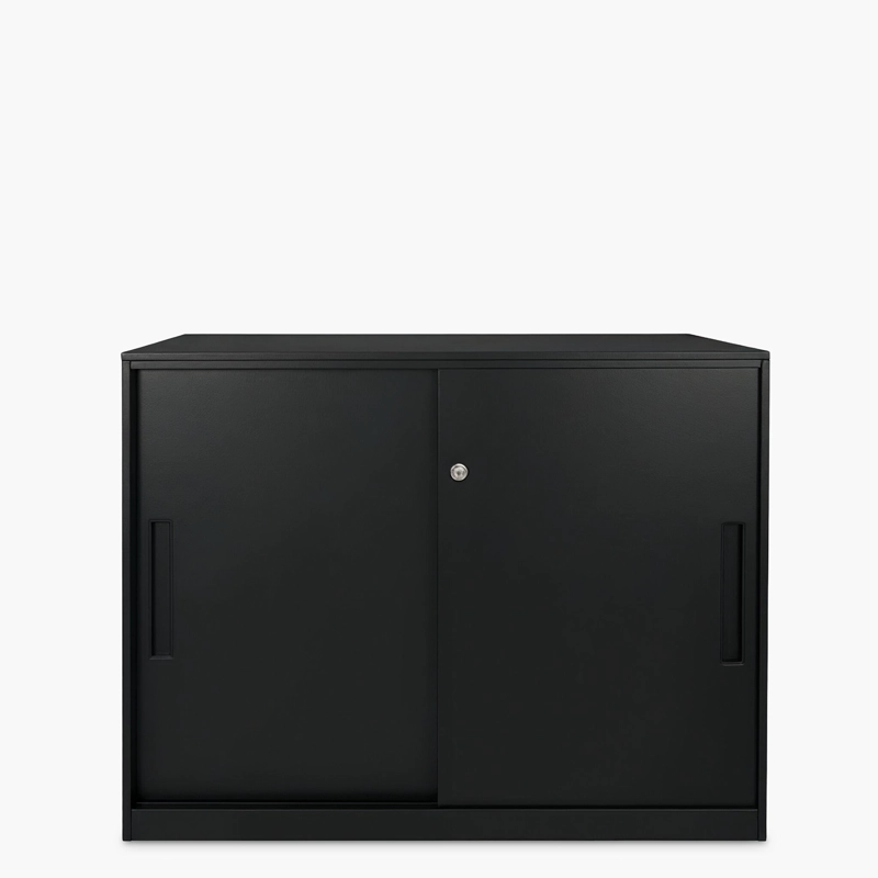 GABINETE FORM OFFICE METAL NEGRO OFICINA MEDIO METÁLICO CON PUERTAS - 1