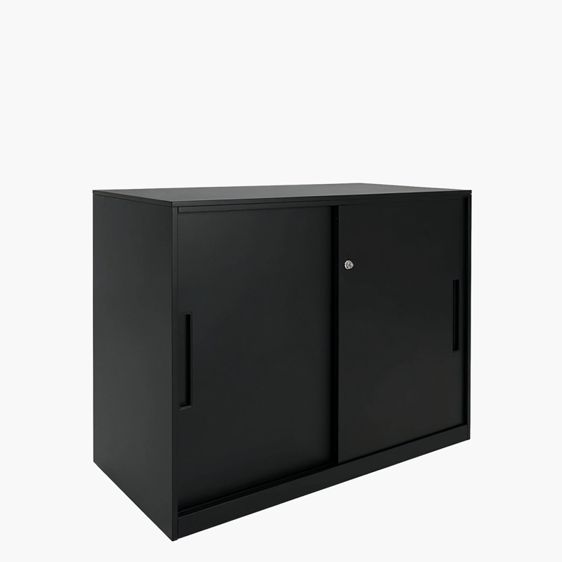GABINETE FORM OFFICE METAL NEGRO OFICINA MEDIO METÁLICO CON PUERTAS - 2