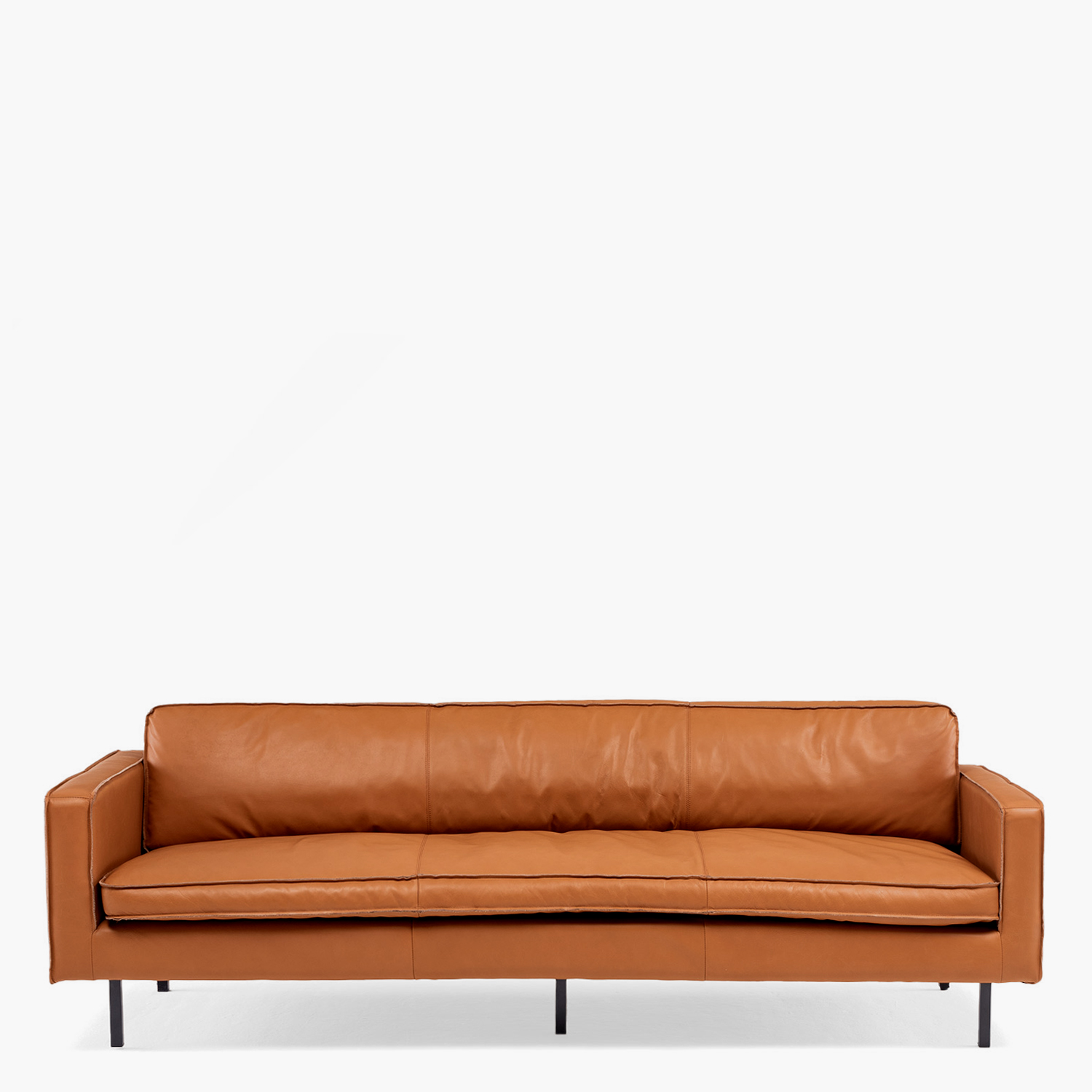SOFA FORM DESIGN SINATRA 3 CUERPOS CUERO CAFÉ - 1