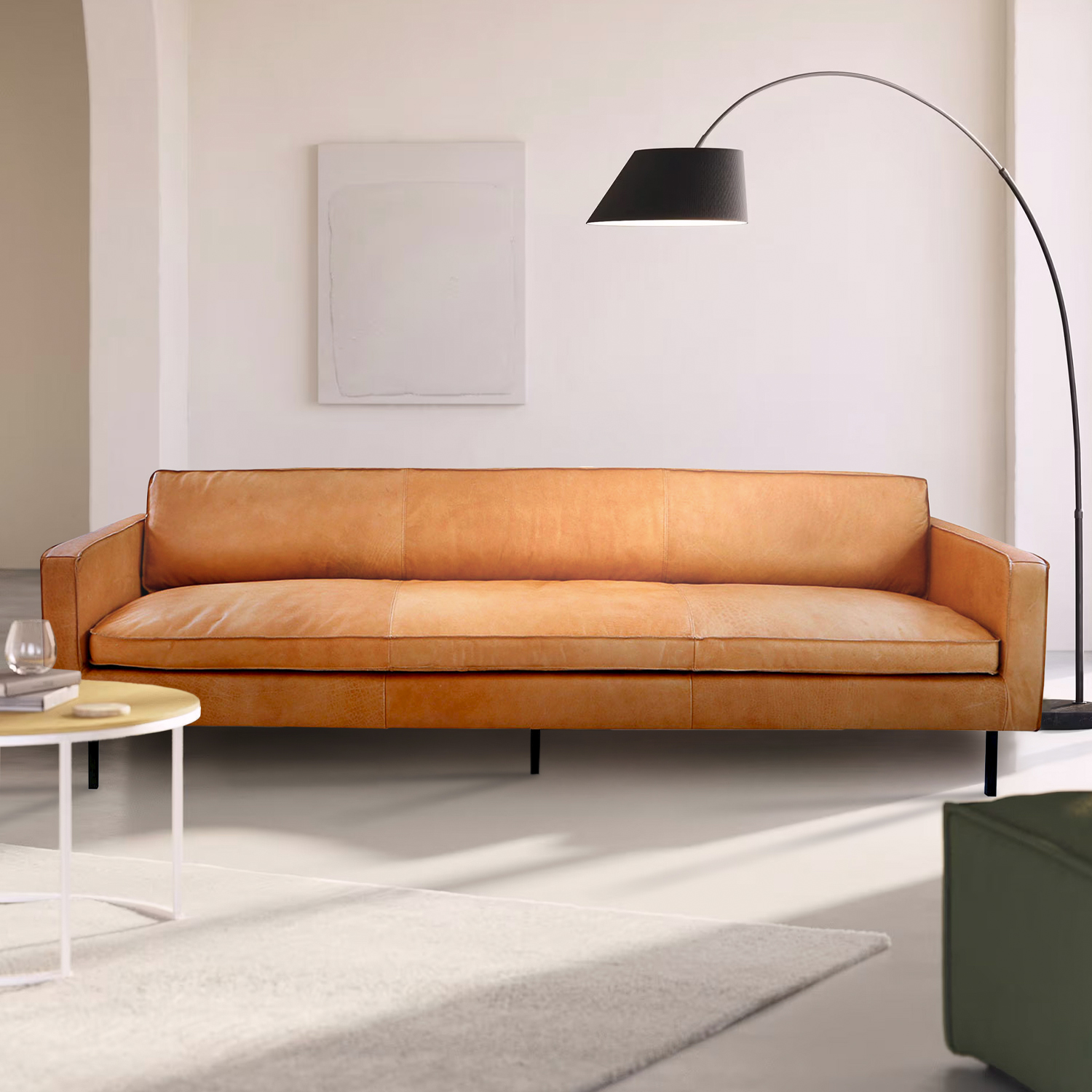 SOFA FORM DESIGN SINATRA 3 CUERPOS CUERO CAFÉ - 2