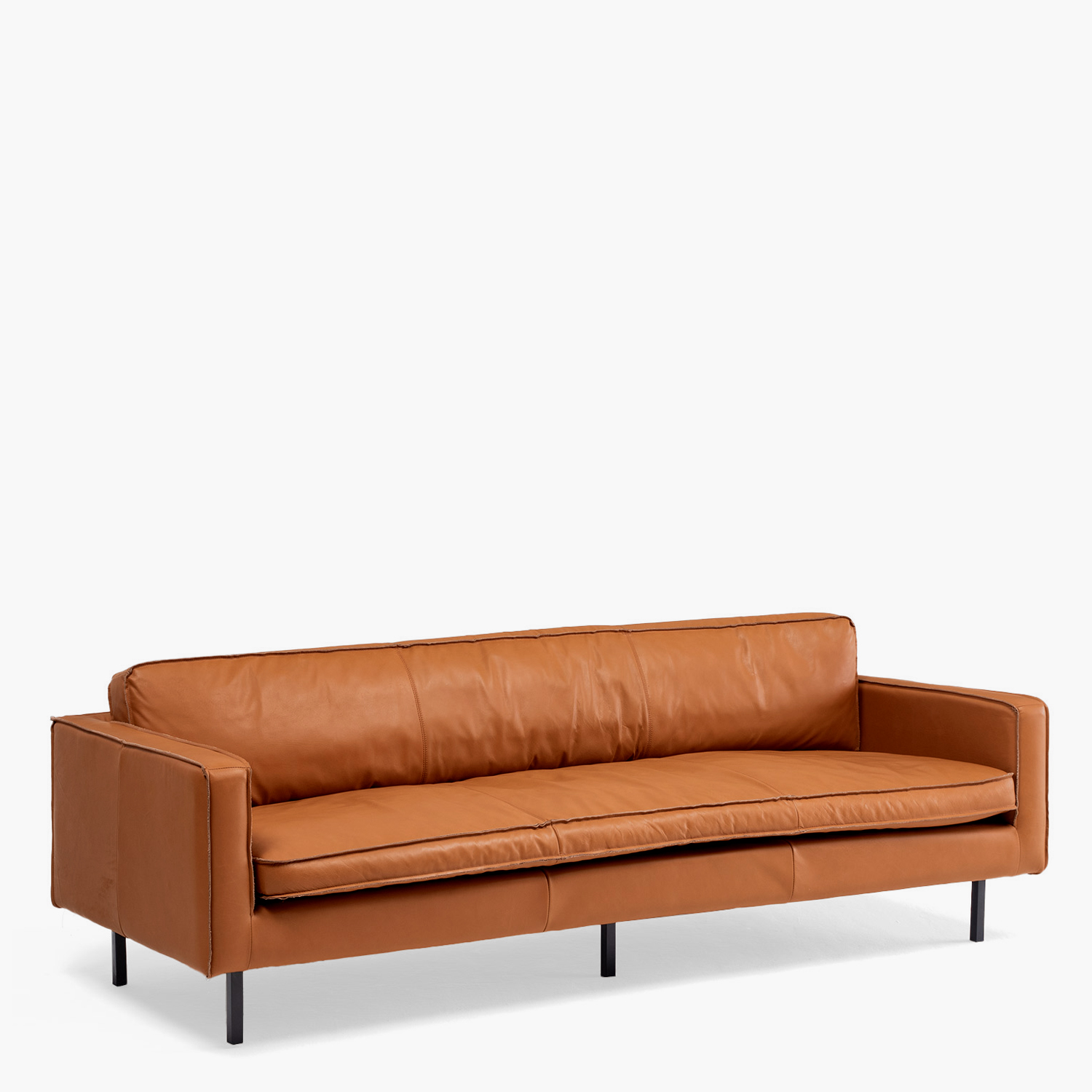 SOFA FORM DESIGN SINATRA 3 CUERPOS CUERO CAFÉ - 3