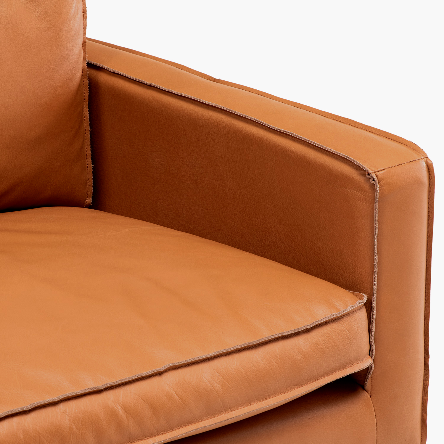 SOFA FORM DESIGN SINATRA 3 CUERPOS CUERO CAFÉ - 4