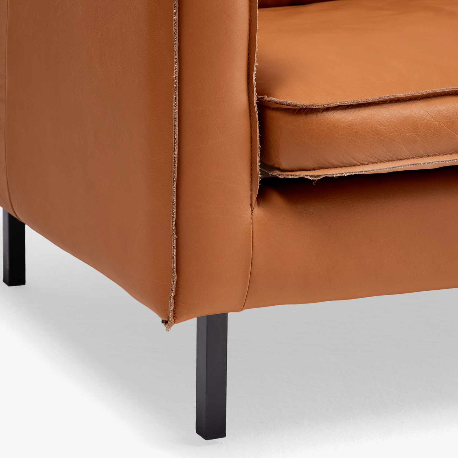 SOFA FORM DESIGN SINATRA 3 CUERPOS CUERO CAFÉ - 5