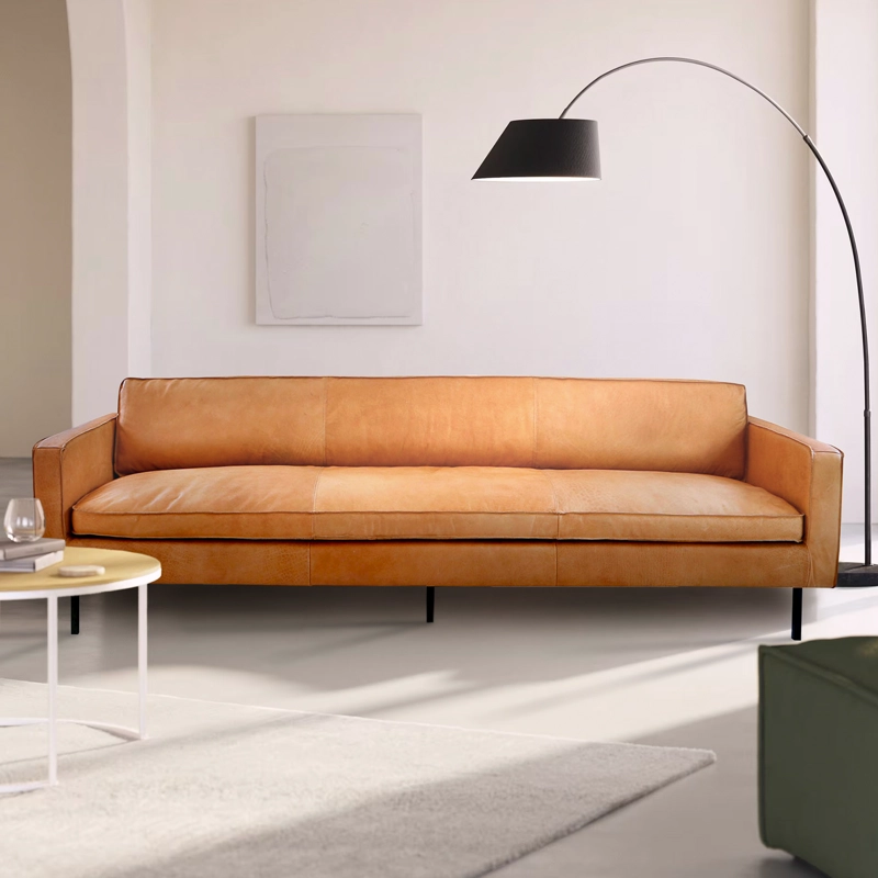 SOFA FORM DESIGN SINATRA 3 CUERPOS CUERO CAFÉ - 9