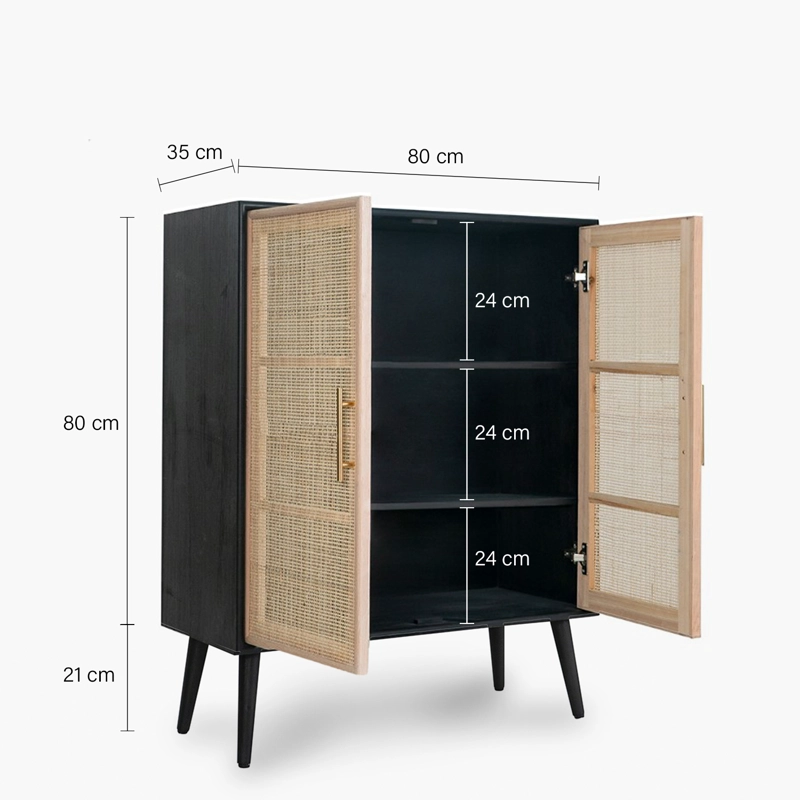 APARADOR BUFFET ALTO JUNE NEGRO FORM - 7