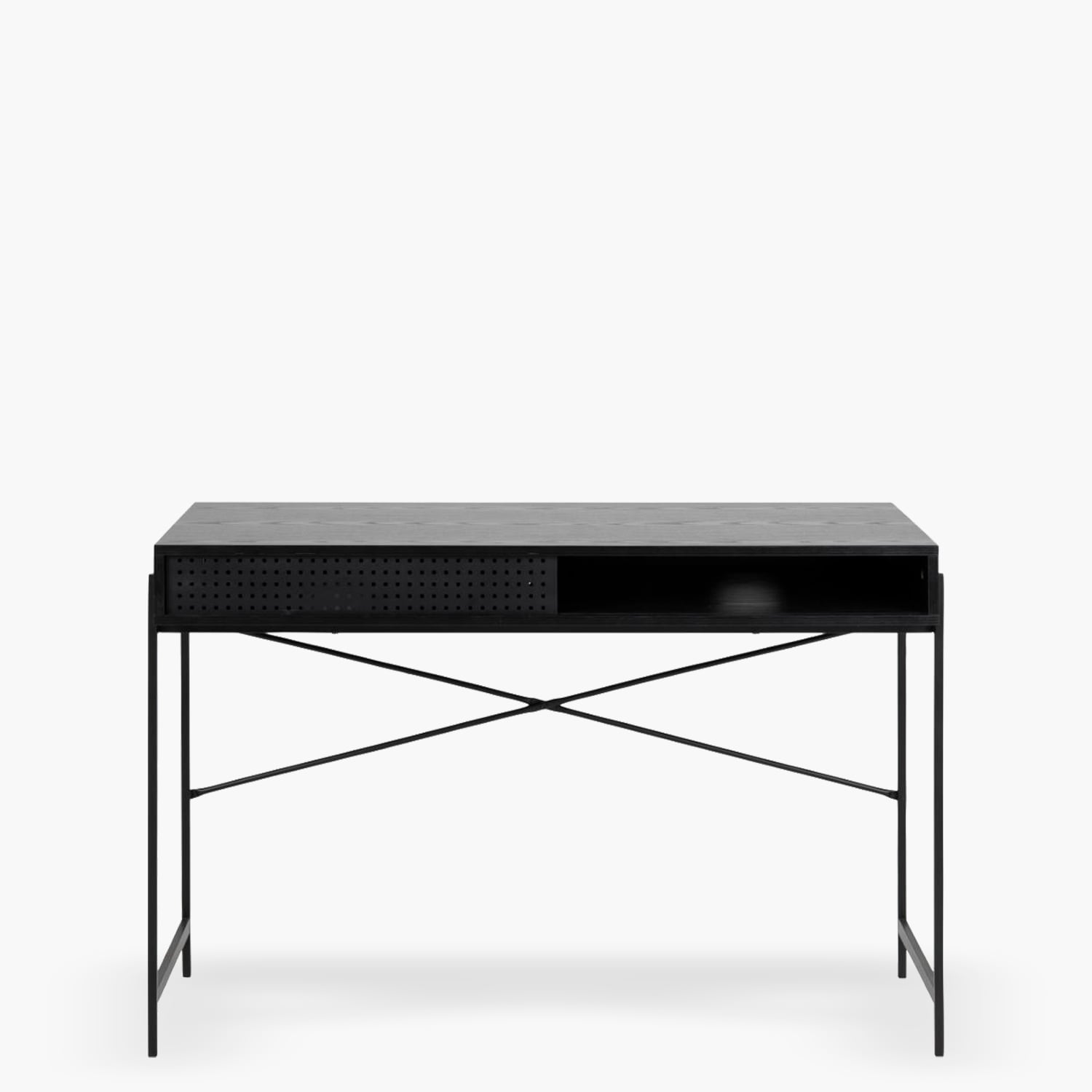 ESCRITORIO FORM DESIGN ANGUS NEGRO METAL - 1