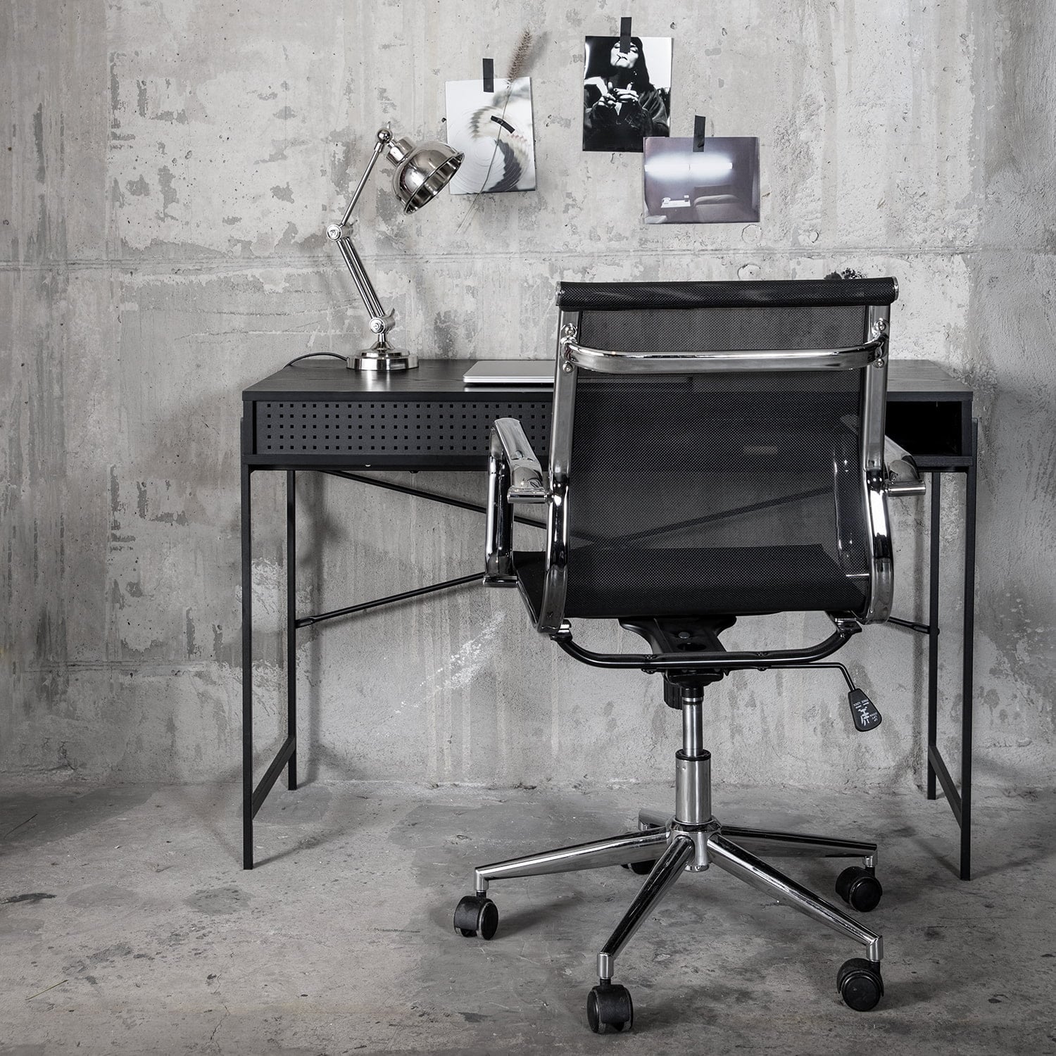 ESCRITORIO FORM DESIGN ANGUS NEGRO METAL - 9