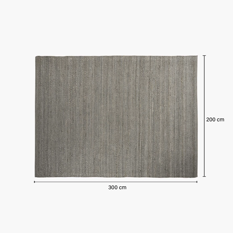 ALFOMBRA FORM DESIGN YUTE SAHARA GRIS OSCURO NATURAL 200 X 300 CM - 5