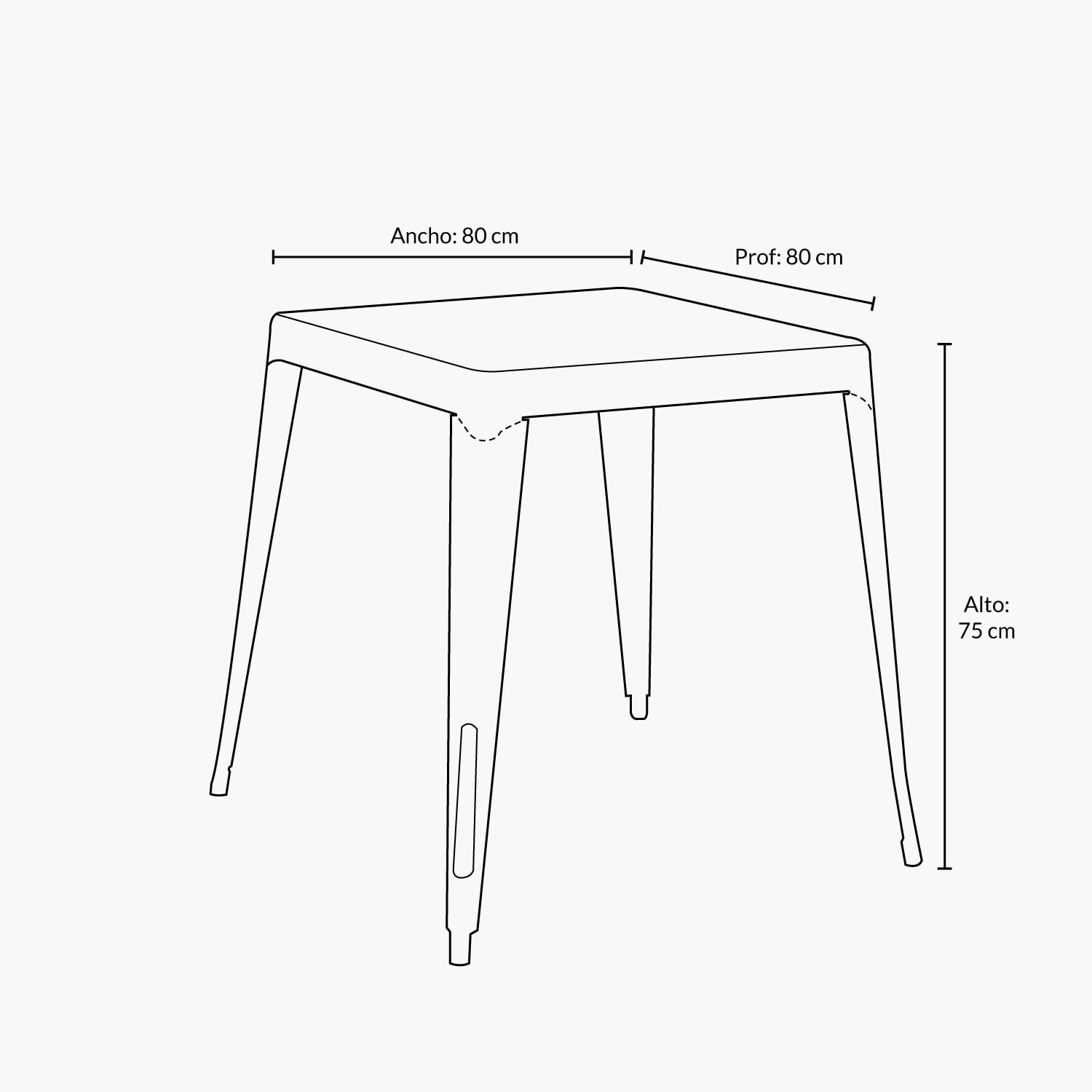 MESA COMEDOR METALICA TOLIX FORM - 3