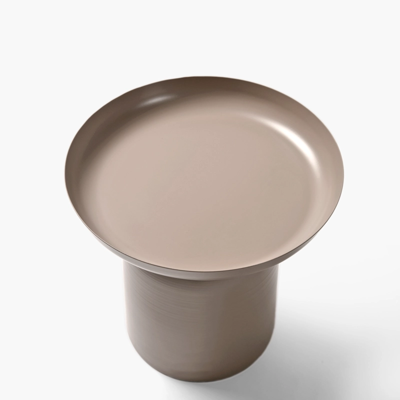 MESA LATERAL FORM DESIGN METÁLICA OTELO TAUPE ACERO - 3