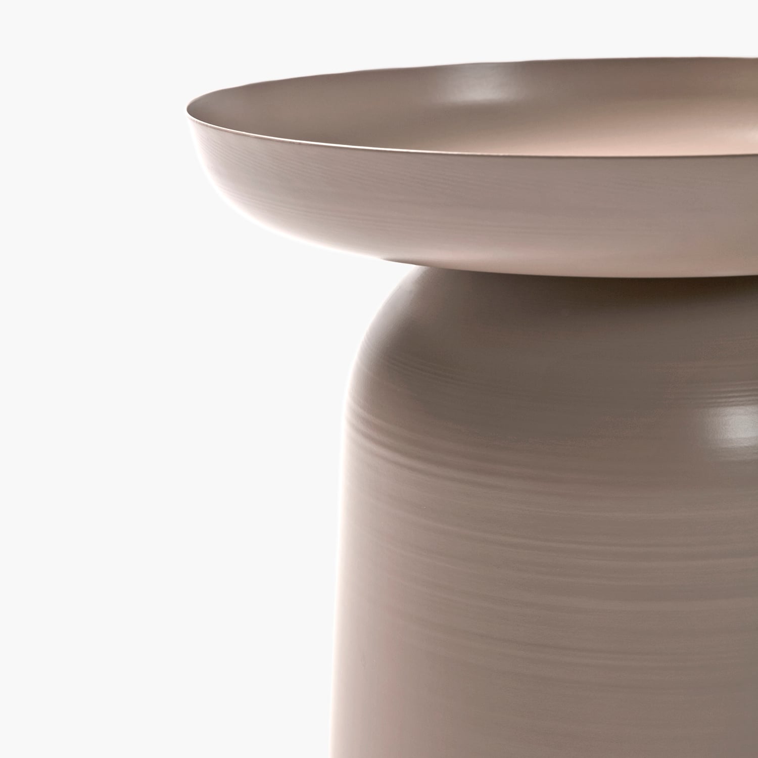 MESA LATERAL FORM DESIGN METÁLICA OTELO TAUPE ACERO - 4