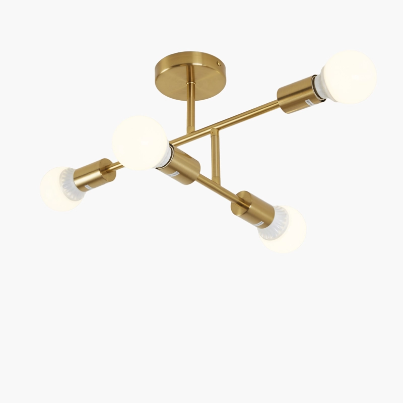 LAMPARA DE TECHO LEXIE X4 BRONCE FORM - 1