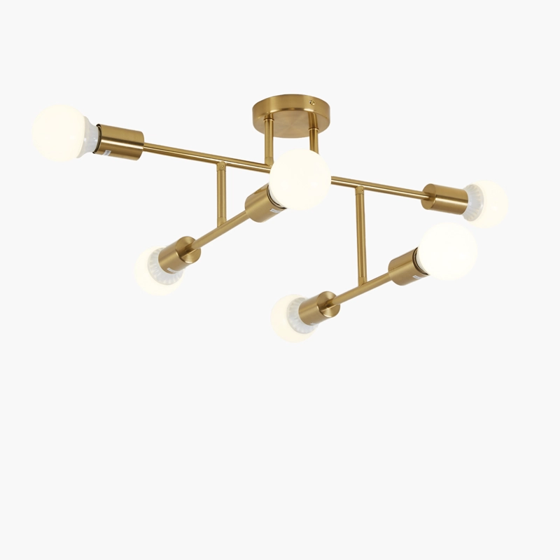 LAMPARA DE TECHO LEXIE X6 BRONCE FORM - 1
