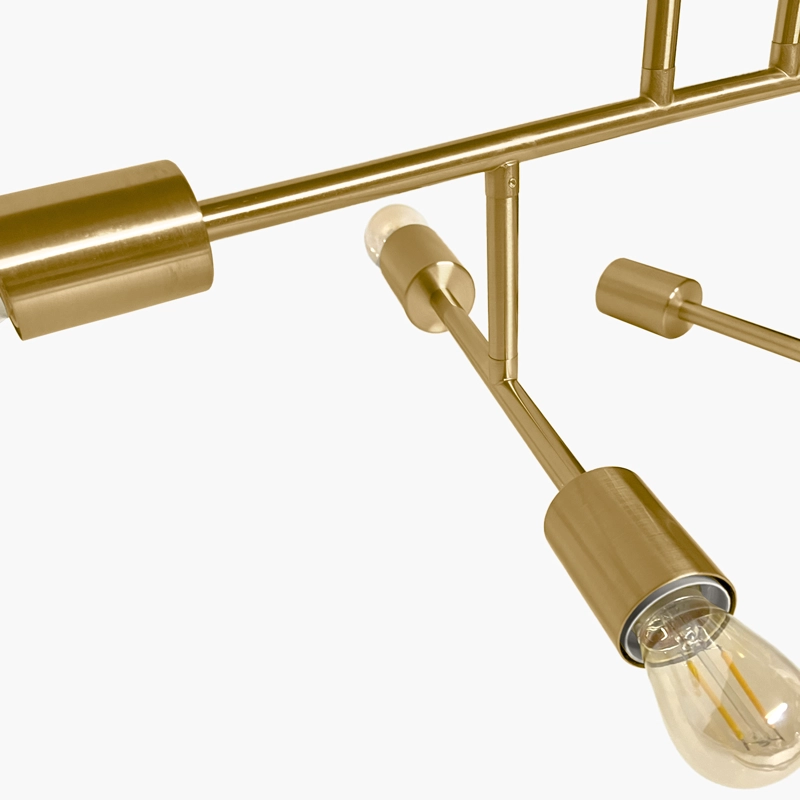 LAMPARA DE TECHO LEXIE X6 BRONCE FORM - 5