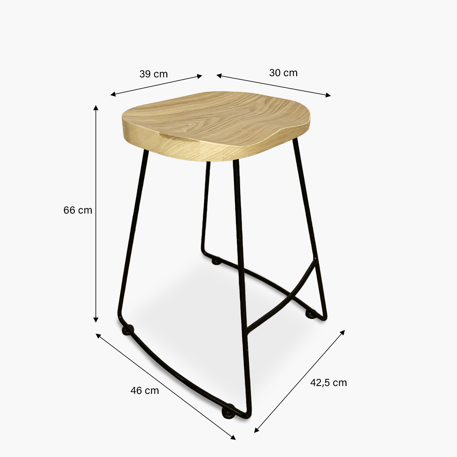 TABURETE MEDIO 66 MADERA CITY NATURAL FORM - 5