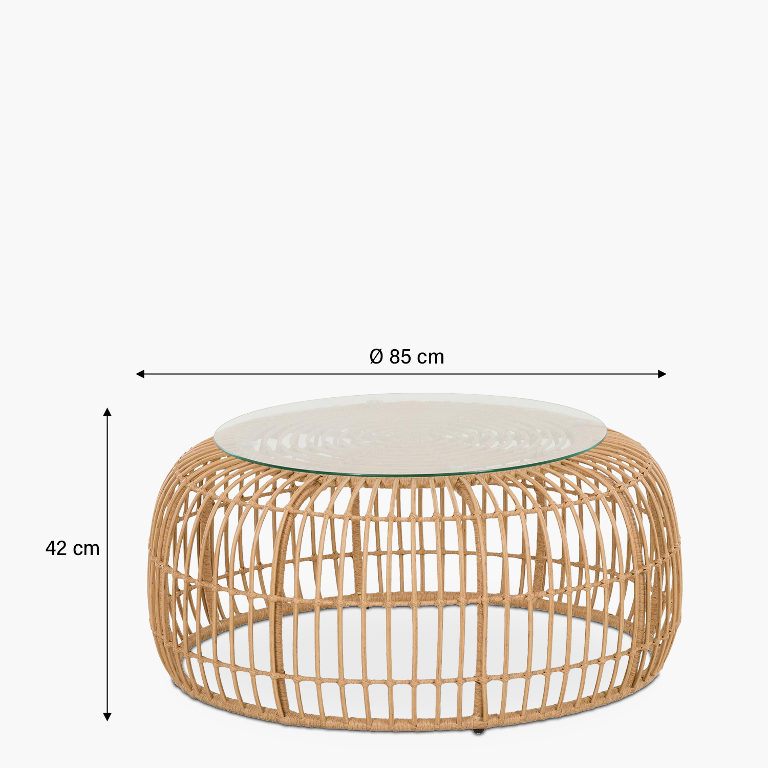 MESA DE CENTRO FORM DESIGN TERRAZA RATAN CRETA - 6