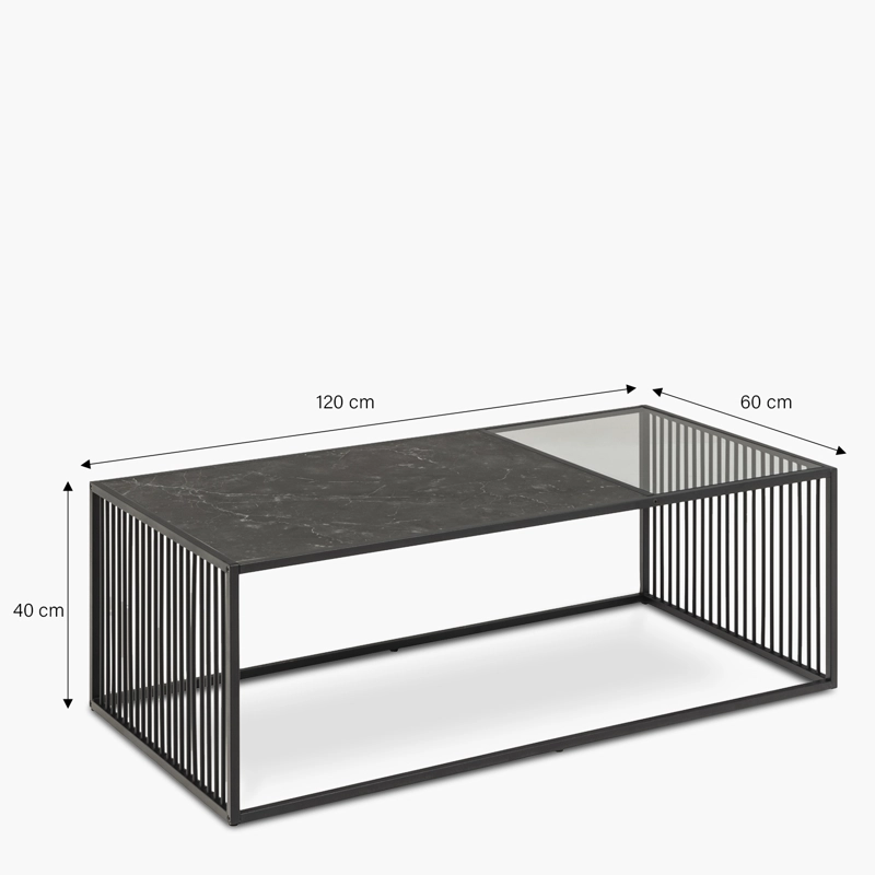 MESA DE CENTRO FORM DESIGN RECTANGULAR LIVERPOOL METAL - 9