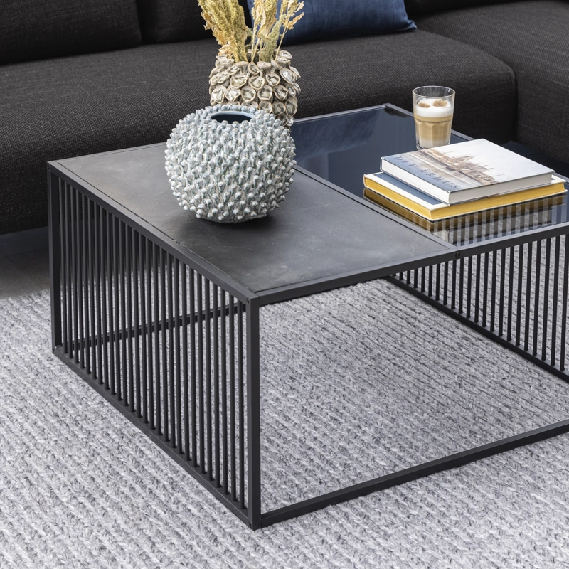 MESA DE CENTRO FORM DESIGN CUADRADA LIVERPOOL METAL - 6
