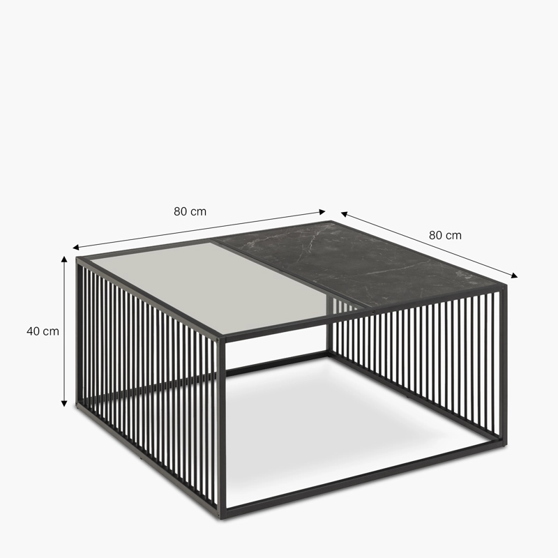 MESA DE CENTRO FORM DESIGN CUADRADA LIVERPOOL METAL - 8