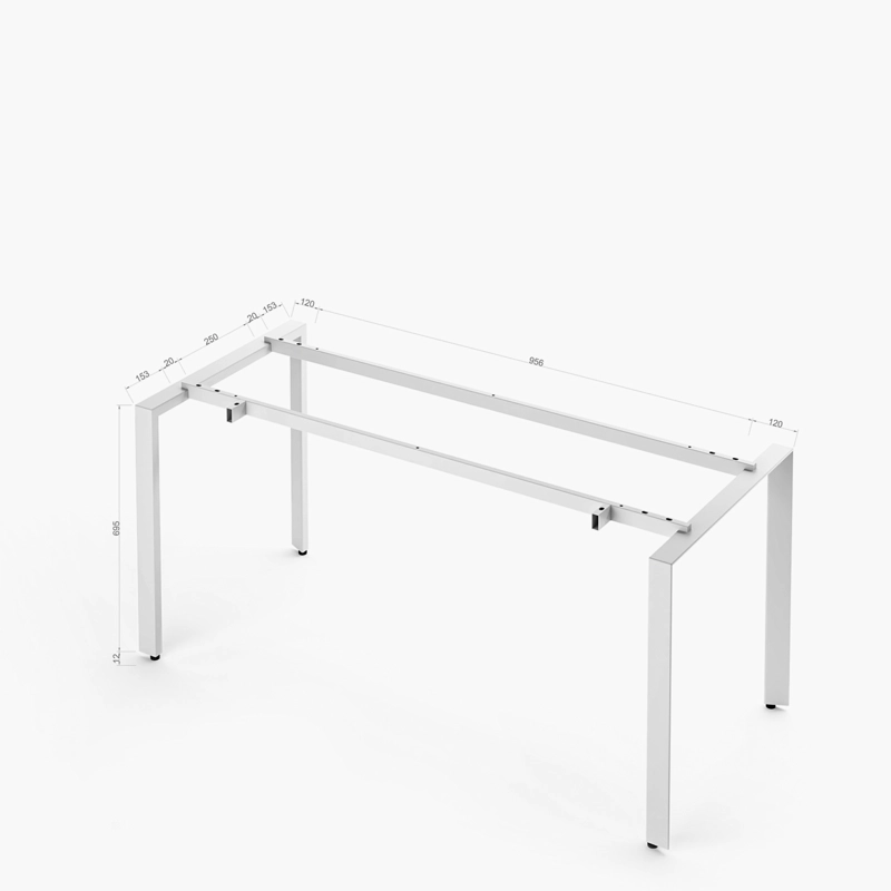 ESCRITORIO FORM OFFICE SPACE 120X60 NATURA/BLANCO METAL - 9