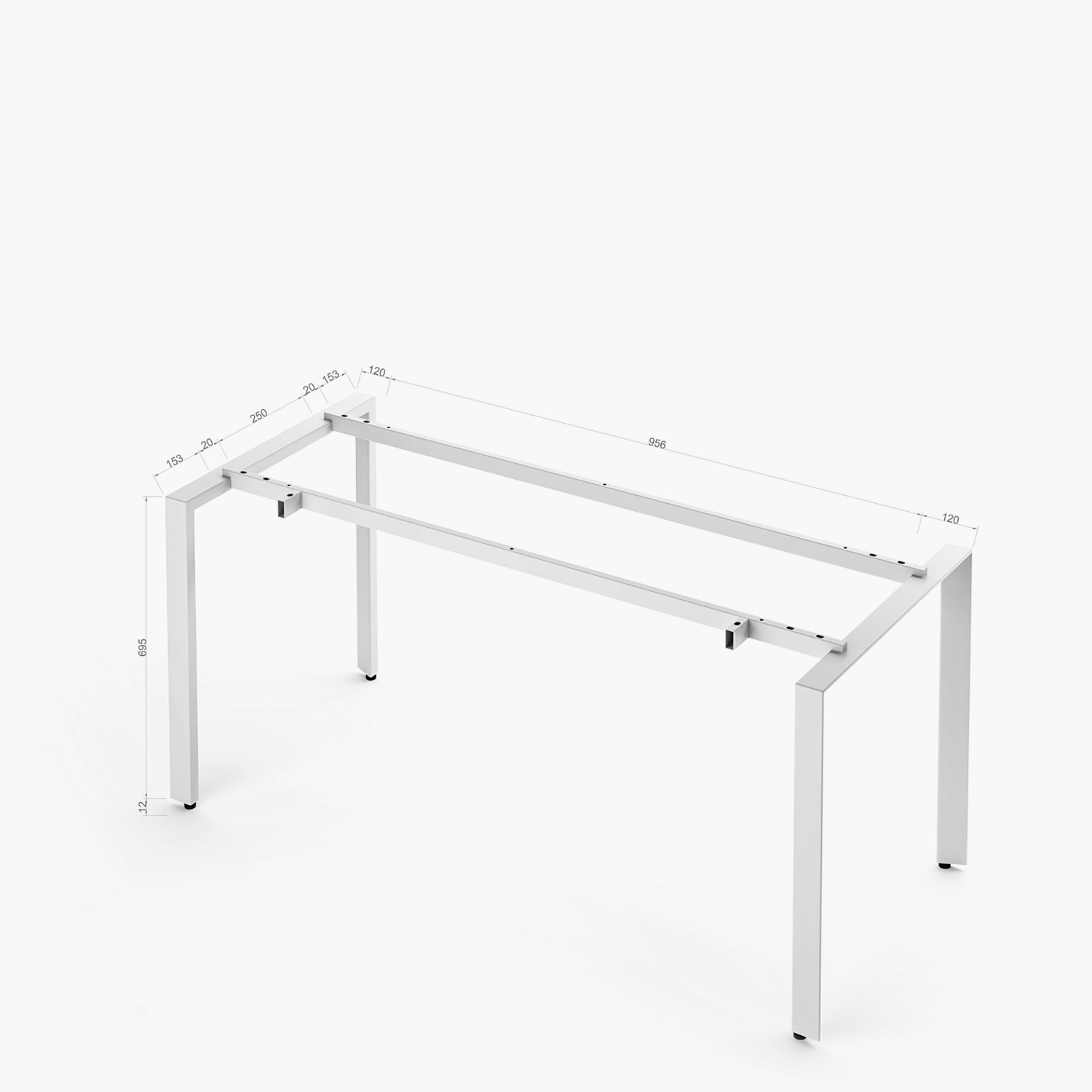 ESCRITORIO FORM OFFICE SPACE 120X60 NATURA/BLANCO METAL - 9