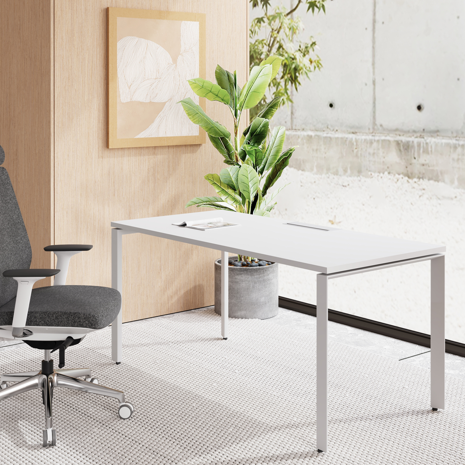 ESCRITORIO FORM OFFICE SPACE 120X60 BLANCO METAL - 2
