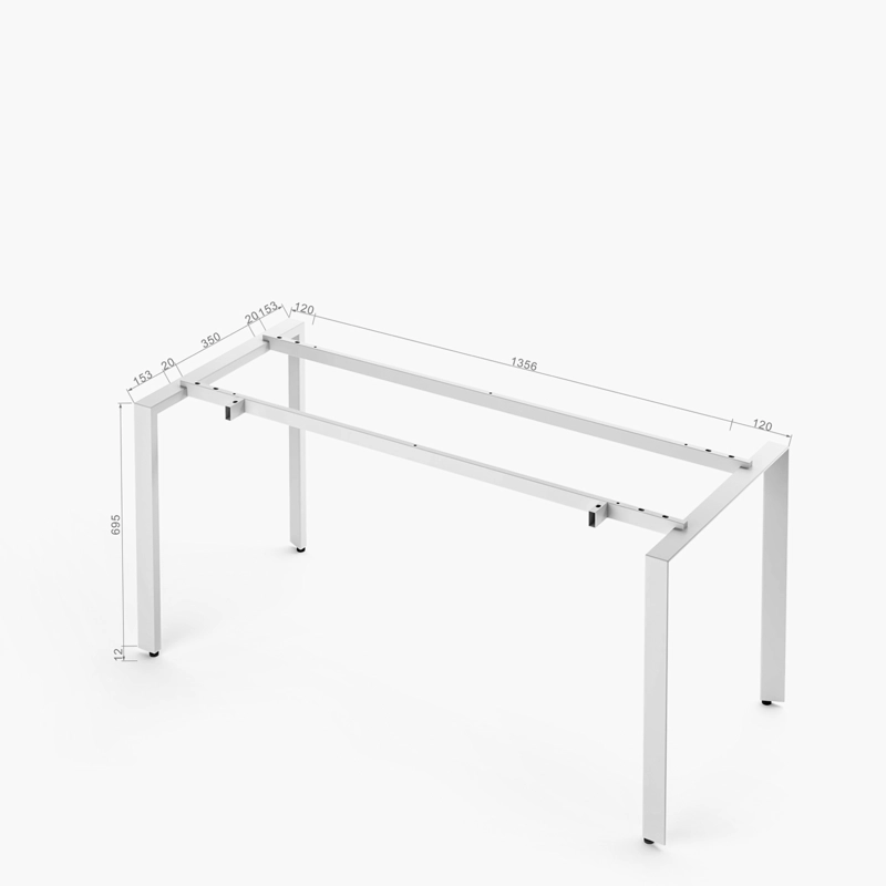 ESCRITORIO FORM OFFICE SPACE 160X70 NATURA/BLANCO METAL - 9