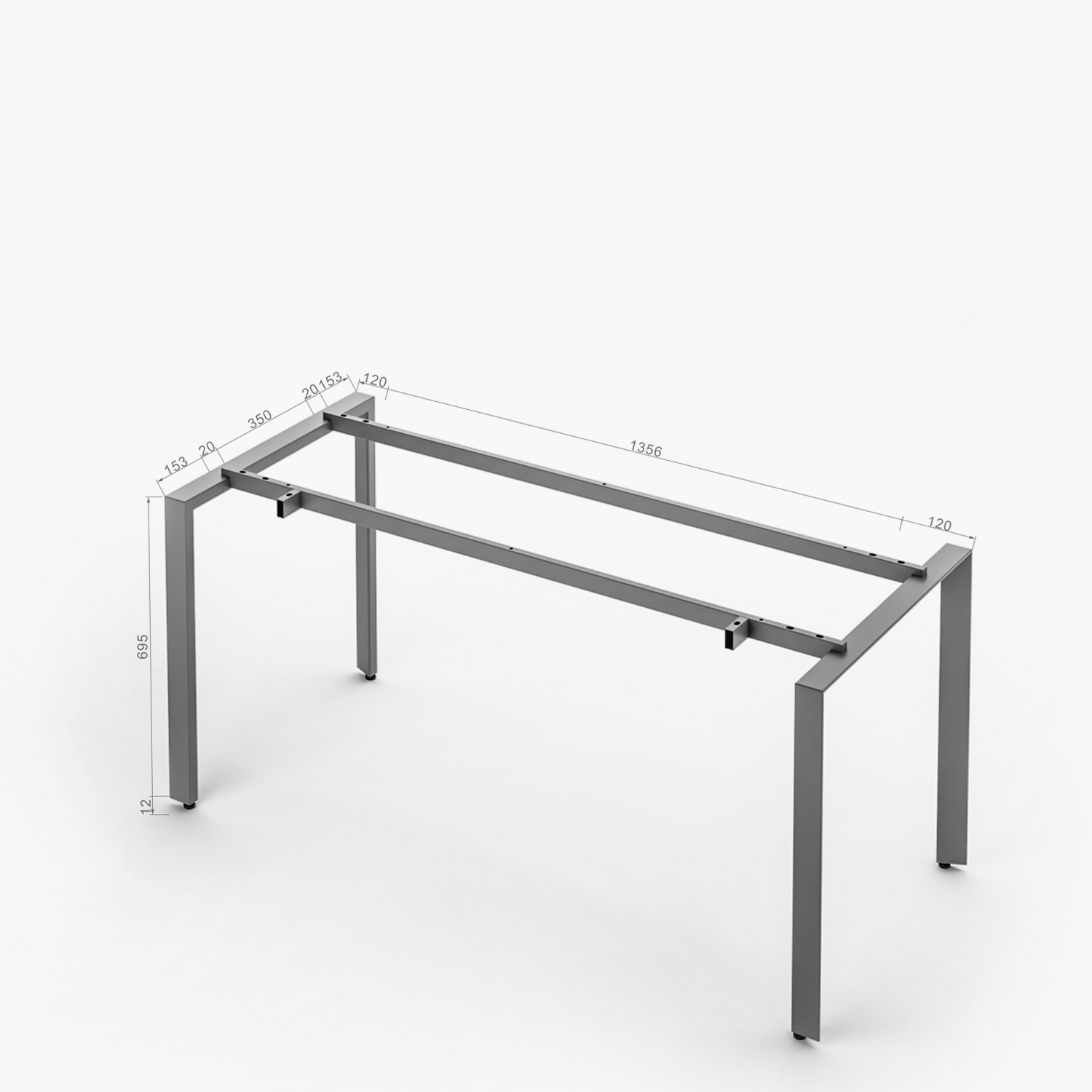 ESCRITORIO FORM OFFICE SPACE 160X70 NATURA/GRIS METAL - 9