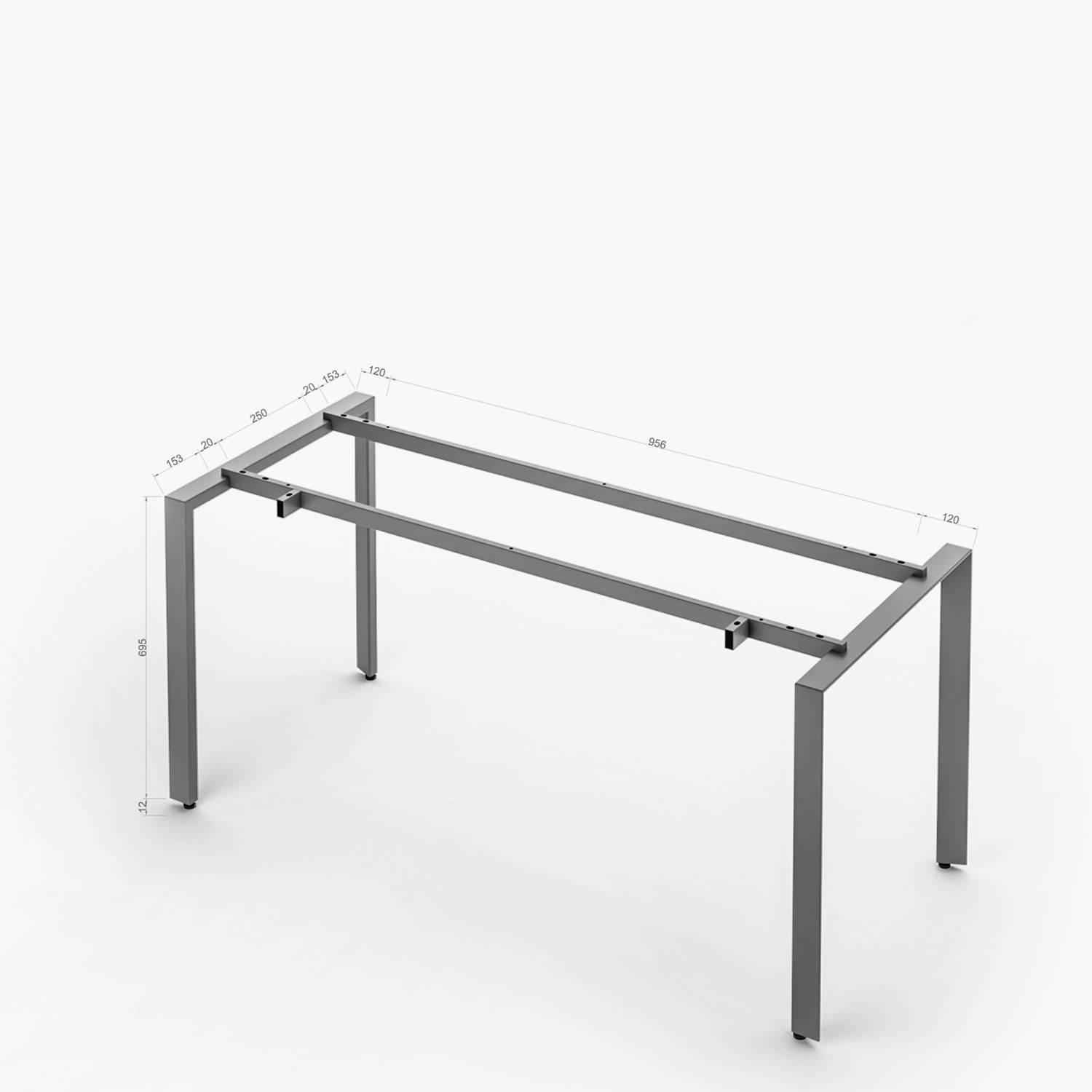 ESCRITORIO FORM OFFICE SPACE 120X60 NATURA/GRIS METAL - 9