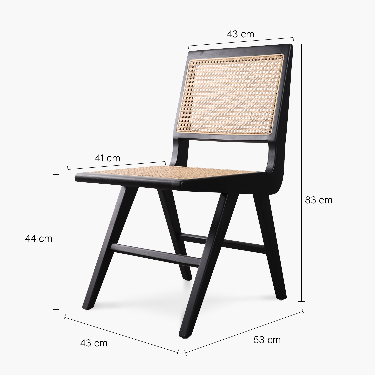 SILLA COMEDOR FORM DESIGN PIERRE 1 CUERPO MADERA NEGRO - 6
