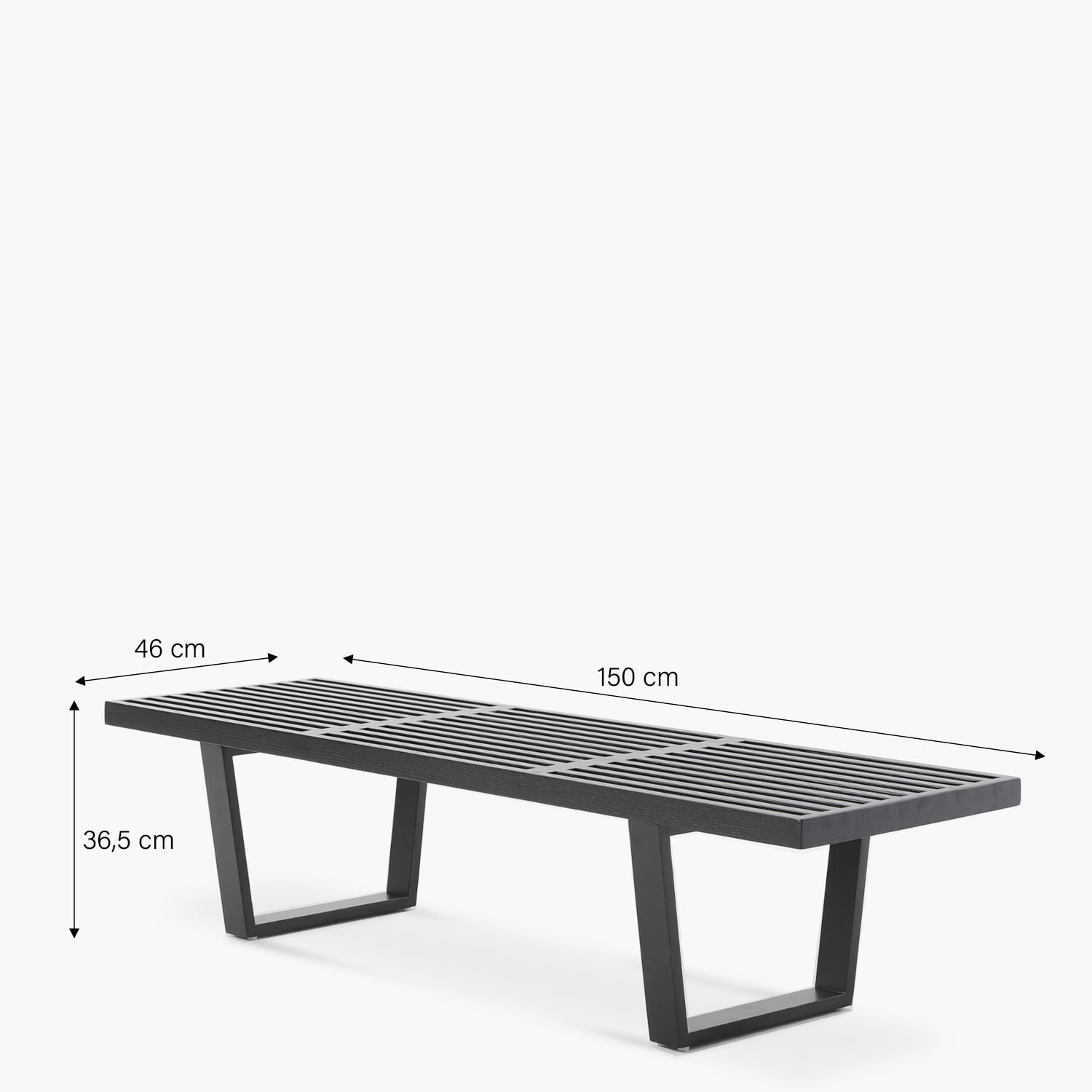 BANQUETA FORM DESIGN NELSON 1 CUERPO MADERA NEGRO RÉPLICA - 5